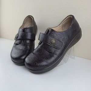 Alegria Joleen Tooled Leather Professional Shoes Molasses EU 39 US 8 JOL-422